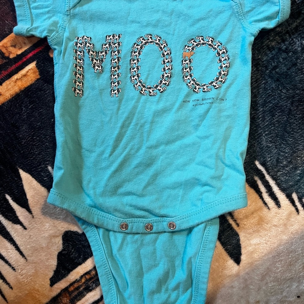 Blue Graphic Baby Onesie